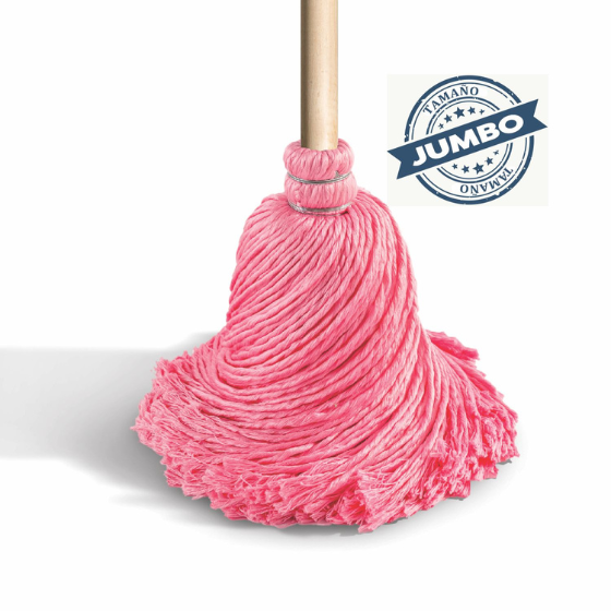 Trapeador de microfibra rosa